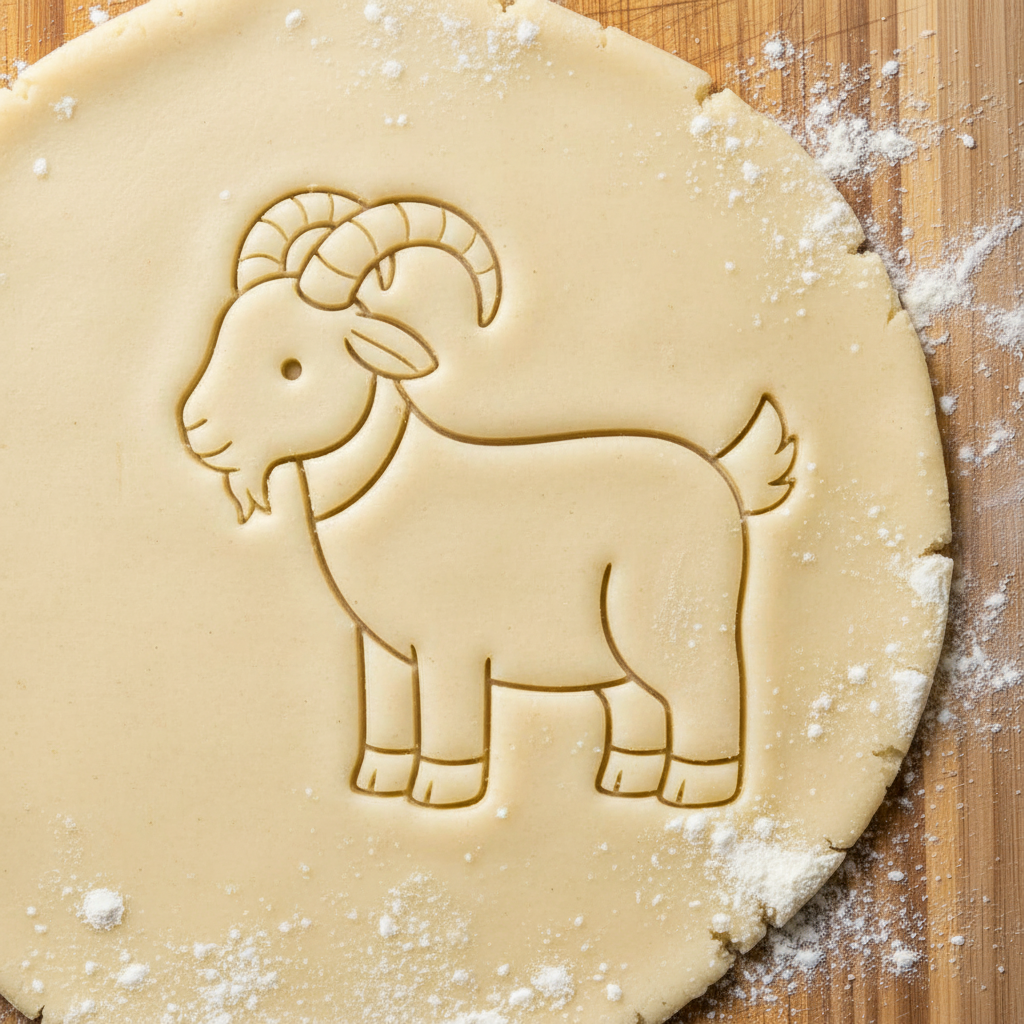 Ausstechform-Set – Ziege (STL, 2‑teilig) – Rohling