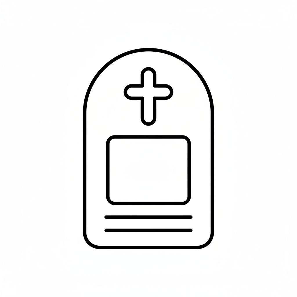 Ausstechform-Set – Grabstein (STL, 2‑teilig) – Produktbild
