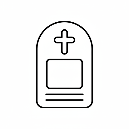 Ausstechform-Set – Grabstein (STL, 2‑teilig) – Produktbild