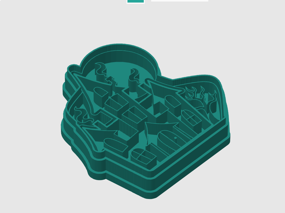 Ausstechform-Set – Spukhaus (STL, 2‑teilig) – Cutter/Imprint Vorschau