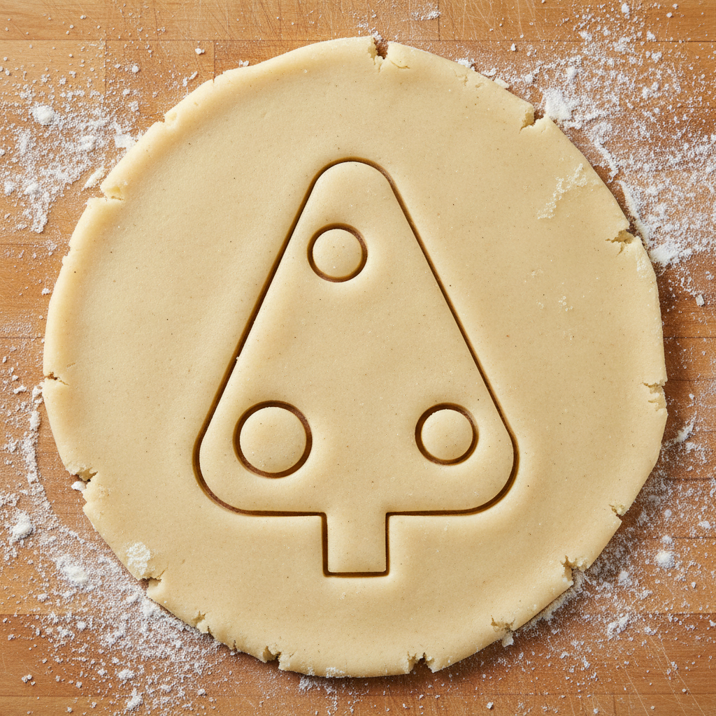 Ausstechform-Set – Weihnachtsbaum (Outline) (STL, 2‑teilig) – Rohling