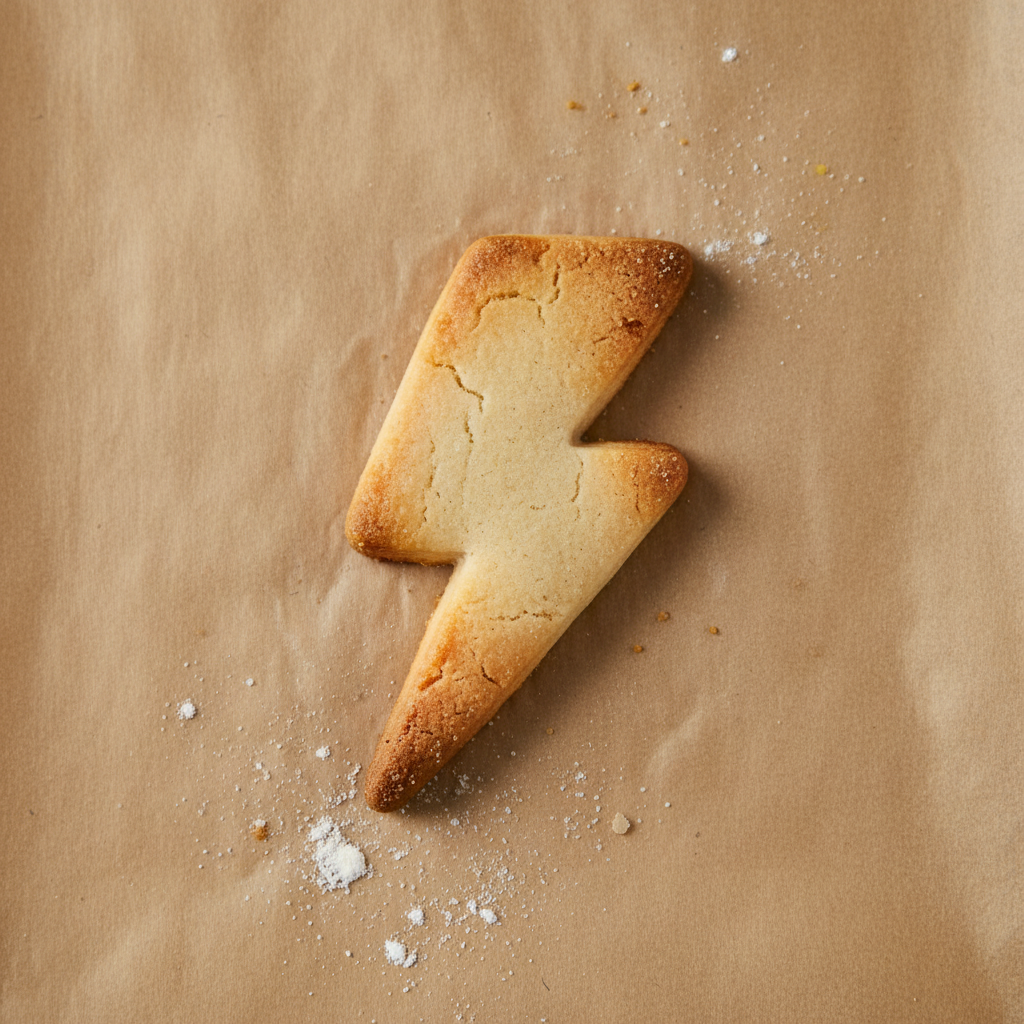 Ausstechform-Set – Blitz (STL, 2-teilig) – gebackenes Beispiel