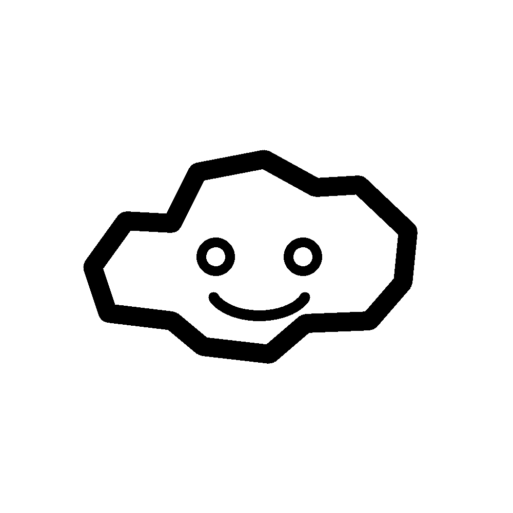 Friendly Cloud cookie cutter and imprint stamp