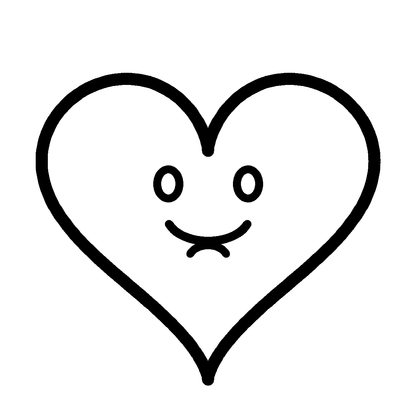 Friendly Heart cookie cutter and imprint stamp