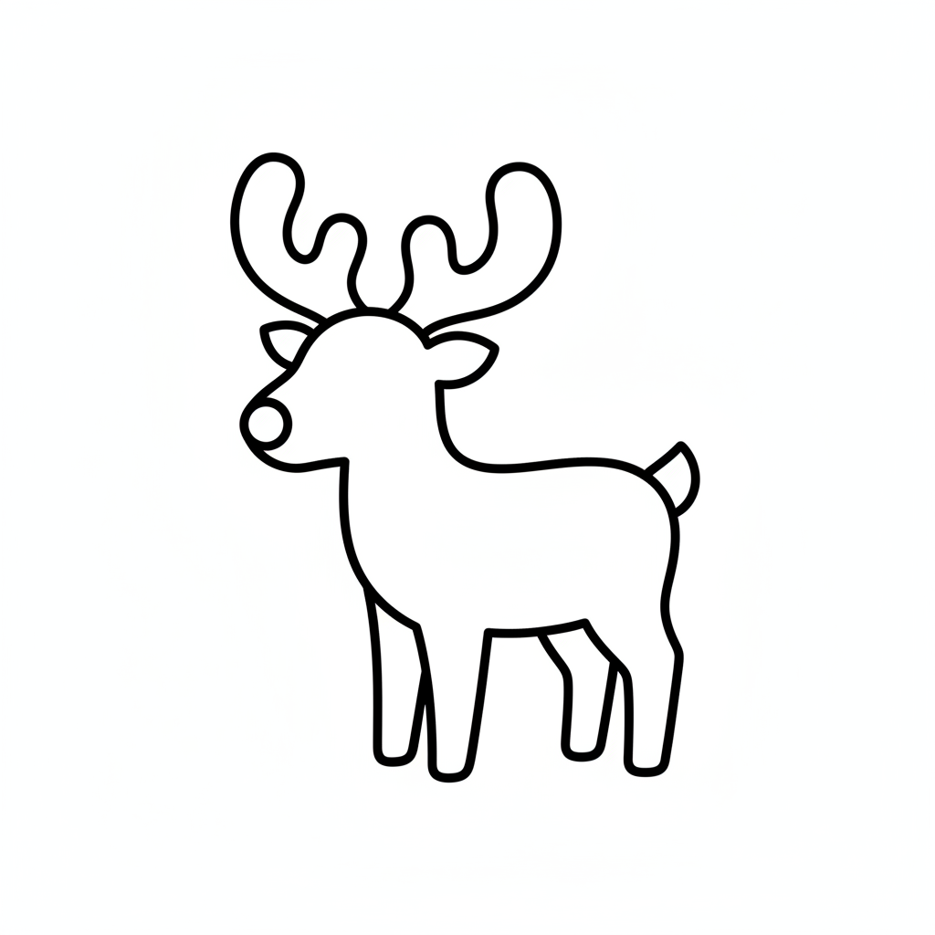 Ausstechform-Set – Minimalistisches Rentier (STL, 2‑teilig) – Produktbild