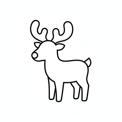 Ausstechform-Set – Minimalistisches Rentier (STL, 2‑teilig) – Produktbild