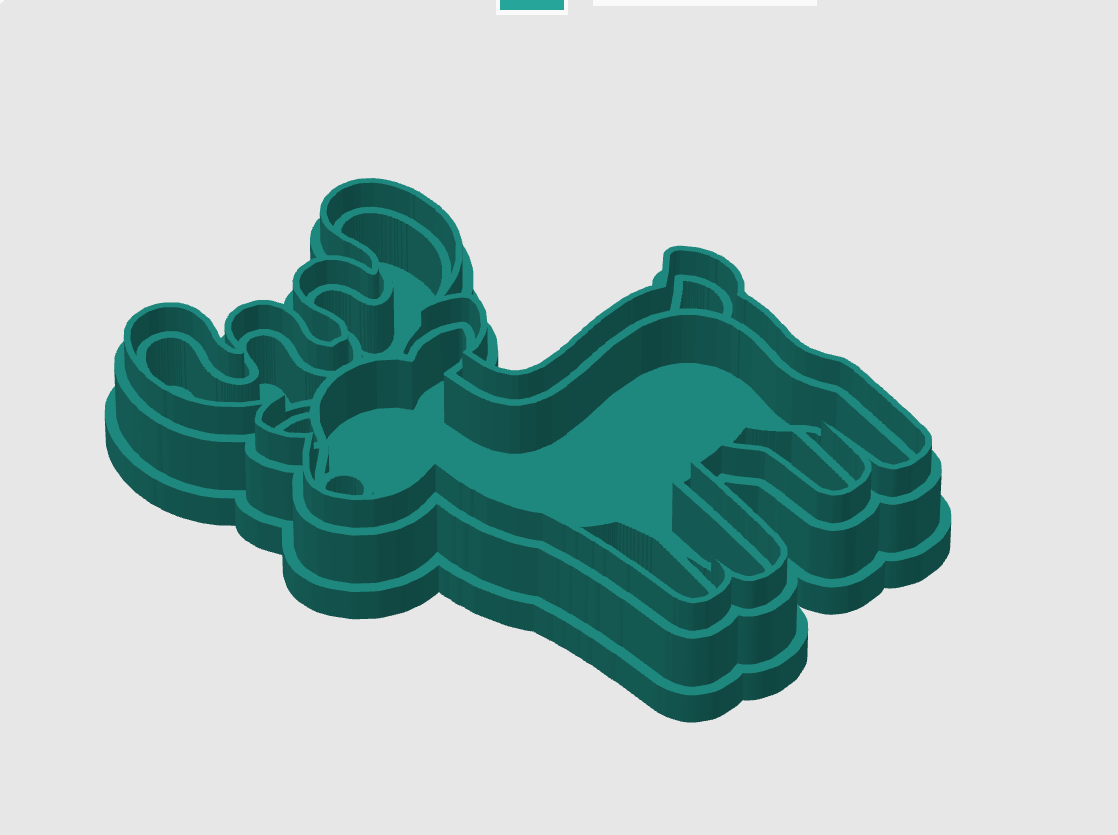 Ausstechform-Set – Minimalistisches Rentier (STL, 2‑teilig) – Cutter/Imprint Vorschau