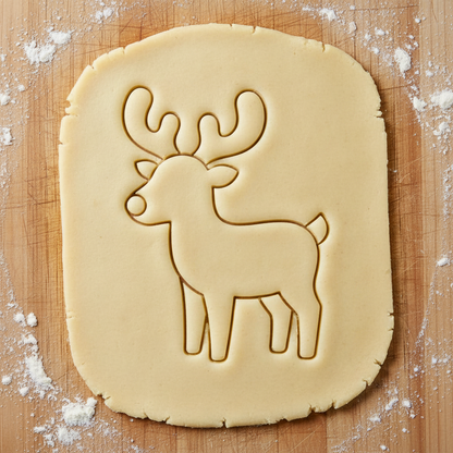 Ausstechform-Set – Minimalistisches Rentier (STL, 2‑teilig) – Rohling