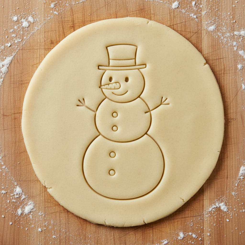 Ausstechform-Set – Minimalistischer Schneemann (STL, 2‑teilig) – Rohling