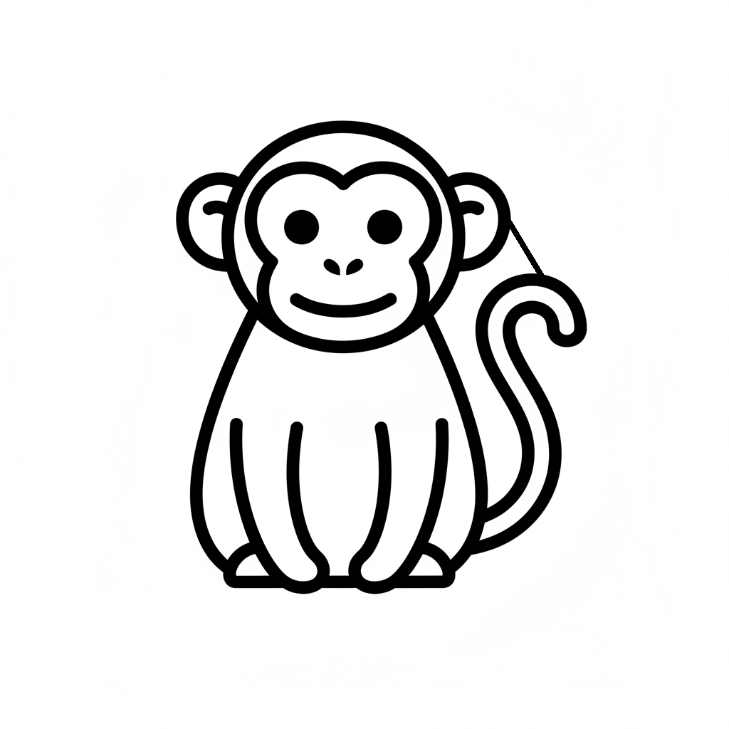 Ausstechform-Set – Affe (STL, 2‑teilig) – Produktbild