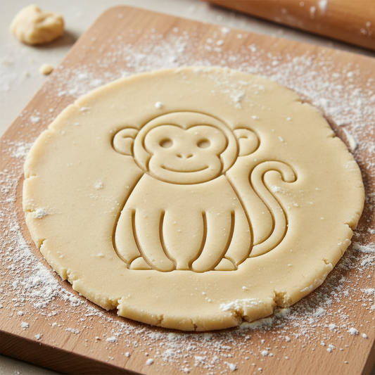 Ausstechform-Set – Affe (STL, 2‑teilig) – Rohling