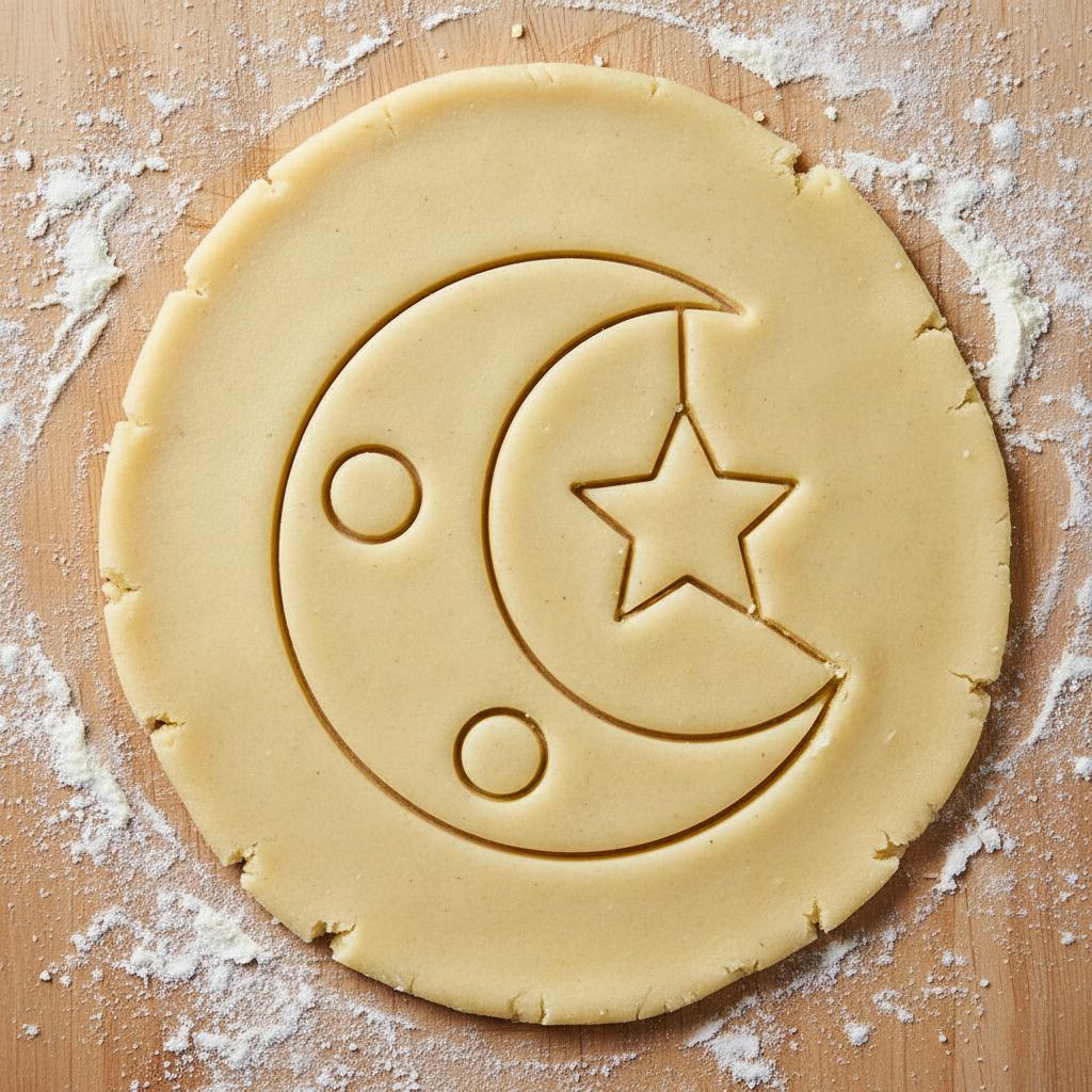 Ausstechform-Set – Mond (STL, 2‑teilig) – Rohling
