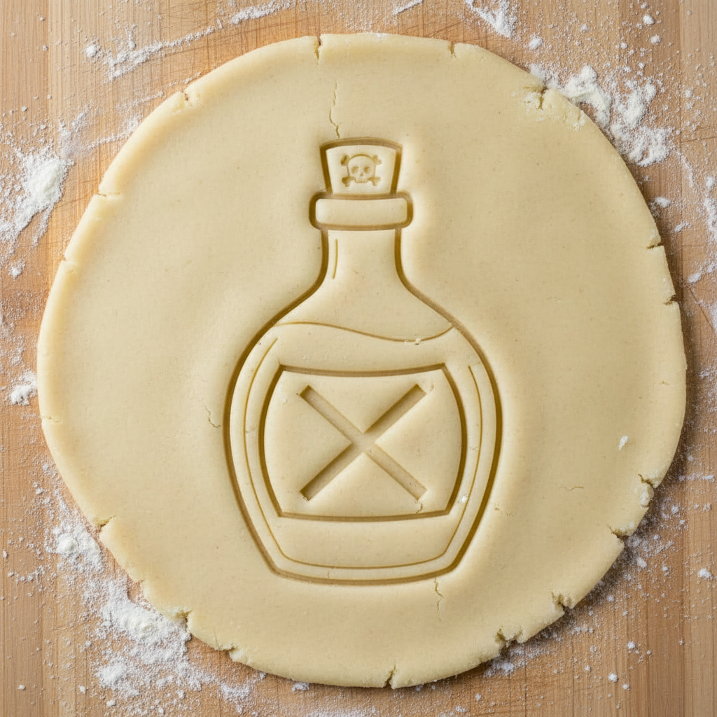 Ausstechform-Set – Giftflasche (STL, 2‑teilig) – Rohling