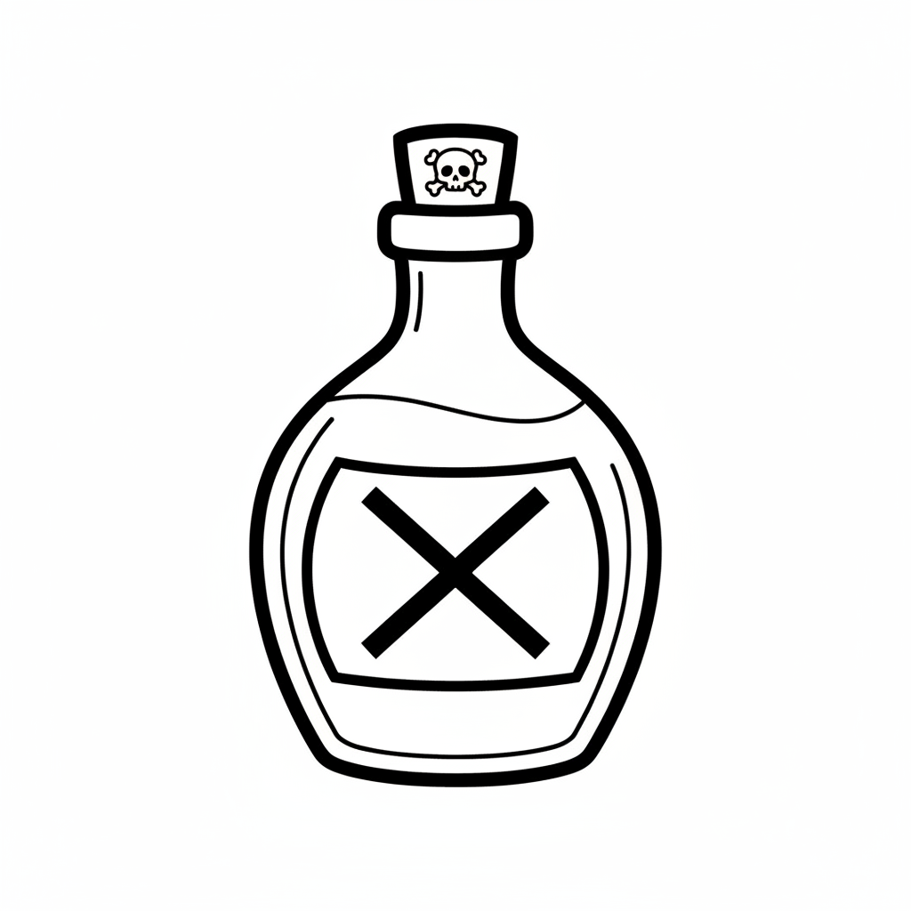 Ausstechform-Set – Giftflasche (STL, 2‑teilig) – Produktbild