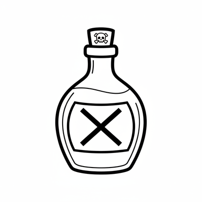 Ausstechform-Set – Giftflasche (STL, 2‑teilig) – Produktbild