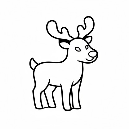 Ausstechform-Set – Rentier (STL, 2‑teilig) – Produktbild