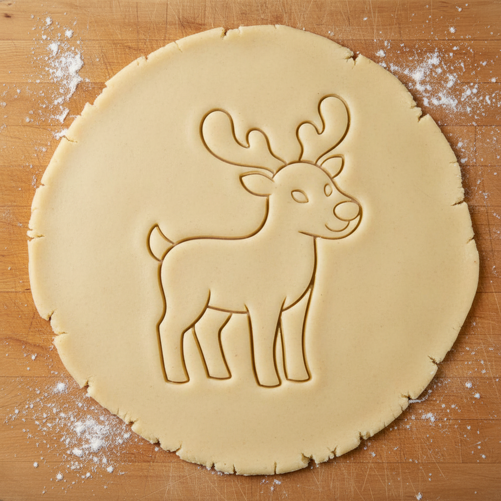 Ausstechform-Set – Rentier (STL, 2‑teilig) – Rohling