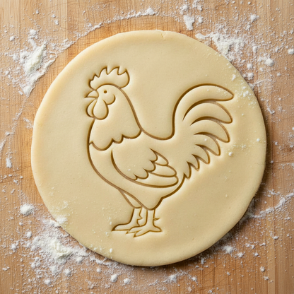 Ausstechform-Set – Hahn (STL, 2‑teilig) – Rohling