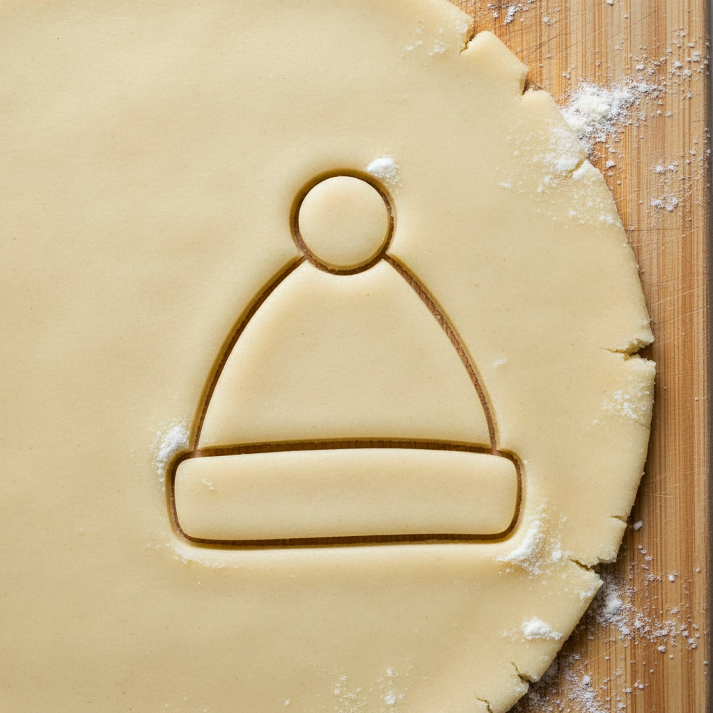 Ausstechform-Set – Weihnachtsmütze (STL, 2‑teilig) – Rohling