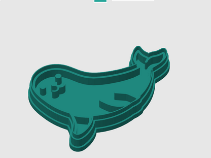 Ausstechform-Set – Robbe (STL, 2‑teilig) – Cutter/Imprint Vorschau