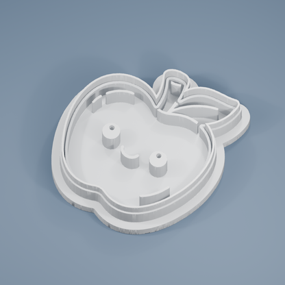 Autumn Apple cookie cutter and imprint stamp