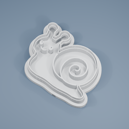 Garden Snail cookie cutter and imprint stamp