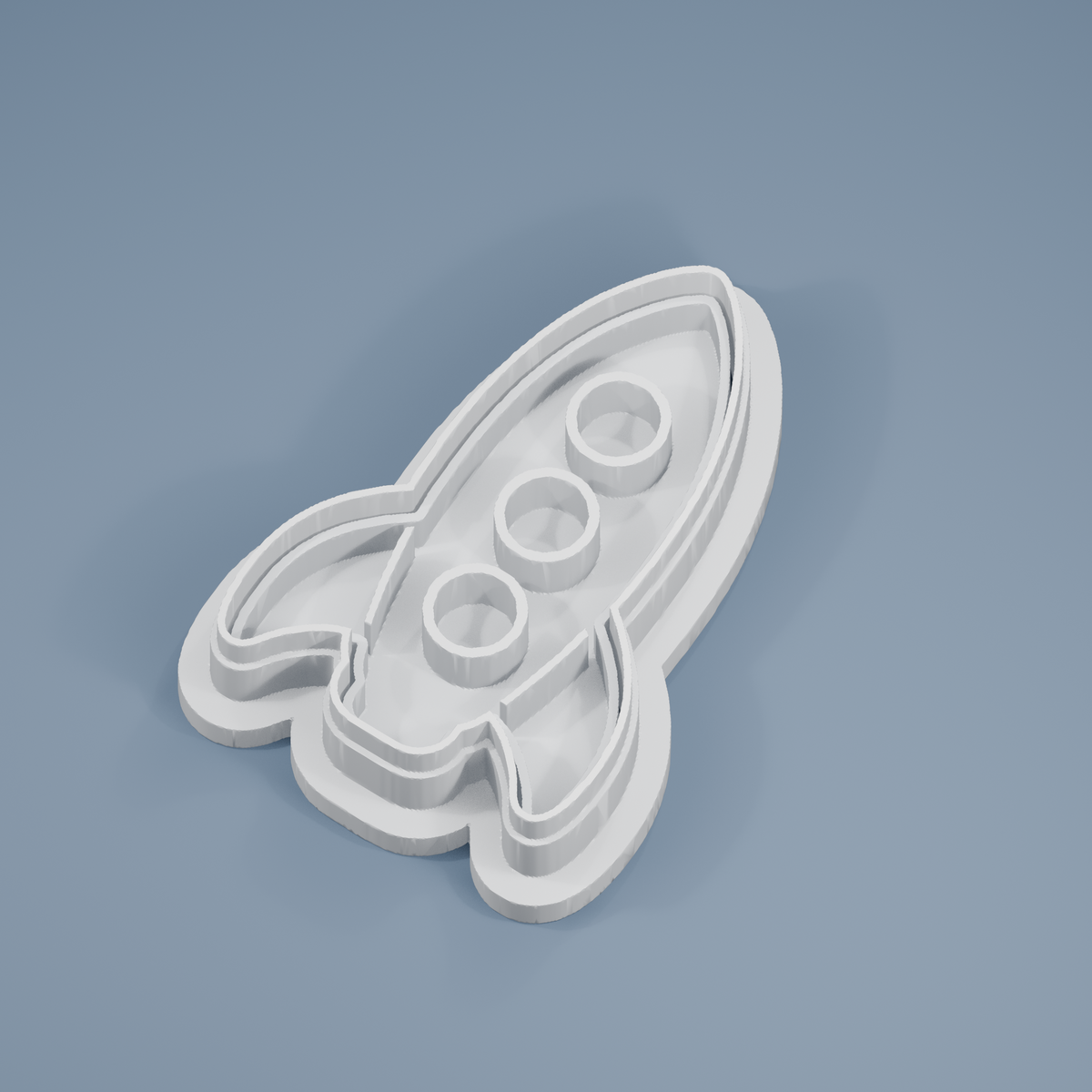 Little Rocket cookie cutter and imprint stamp