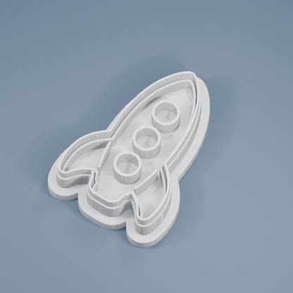 Little Rocket cookie cutter and imprint stamp