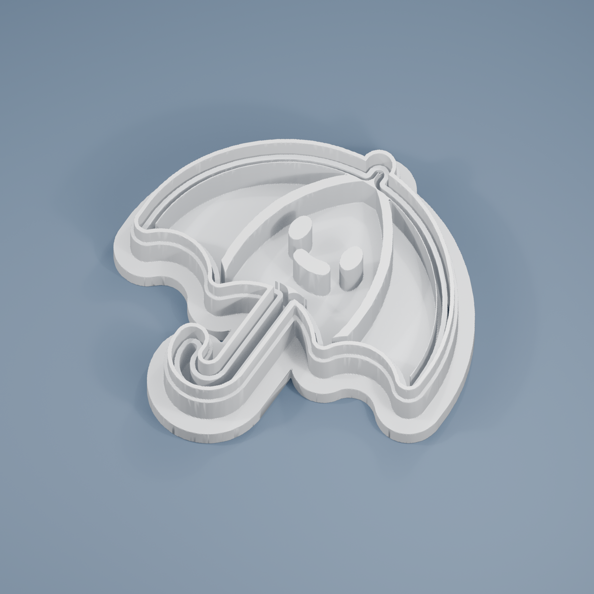 Autumn Umbrella cookie cutter and imprint stamp