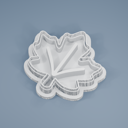 Maple Leaf cookie cutter and imprint stamp