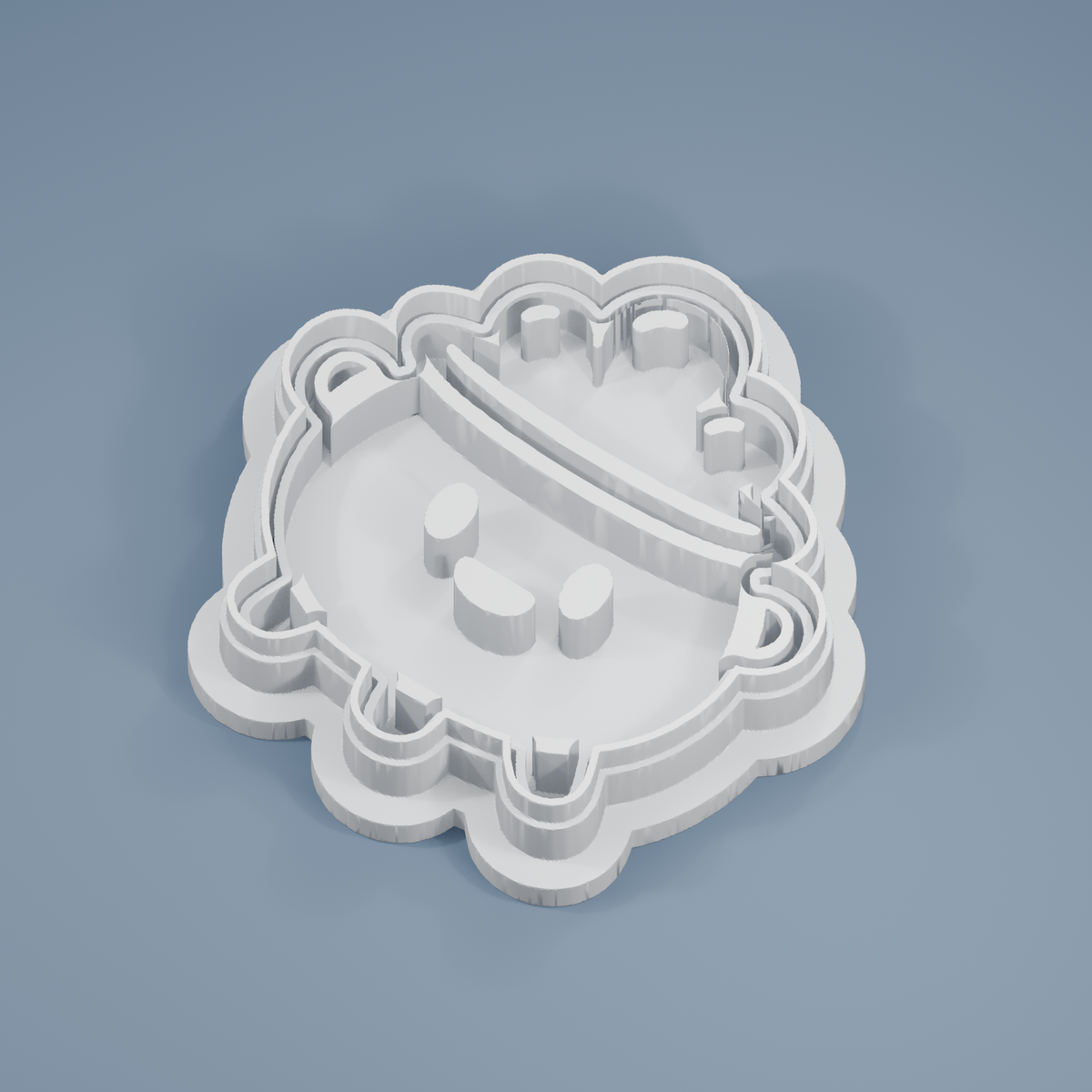 Bubbling Cauldron cookie cutter and imprint stamp