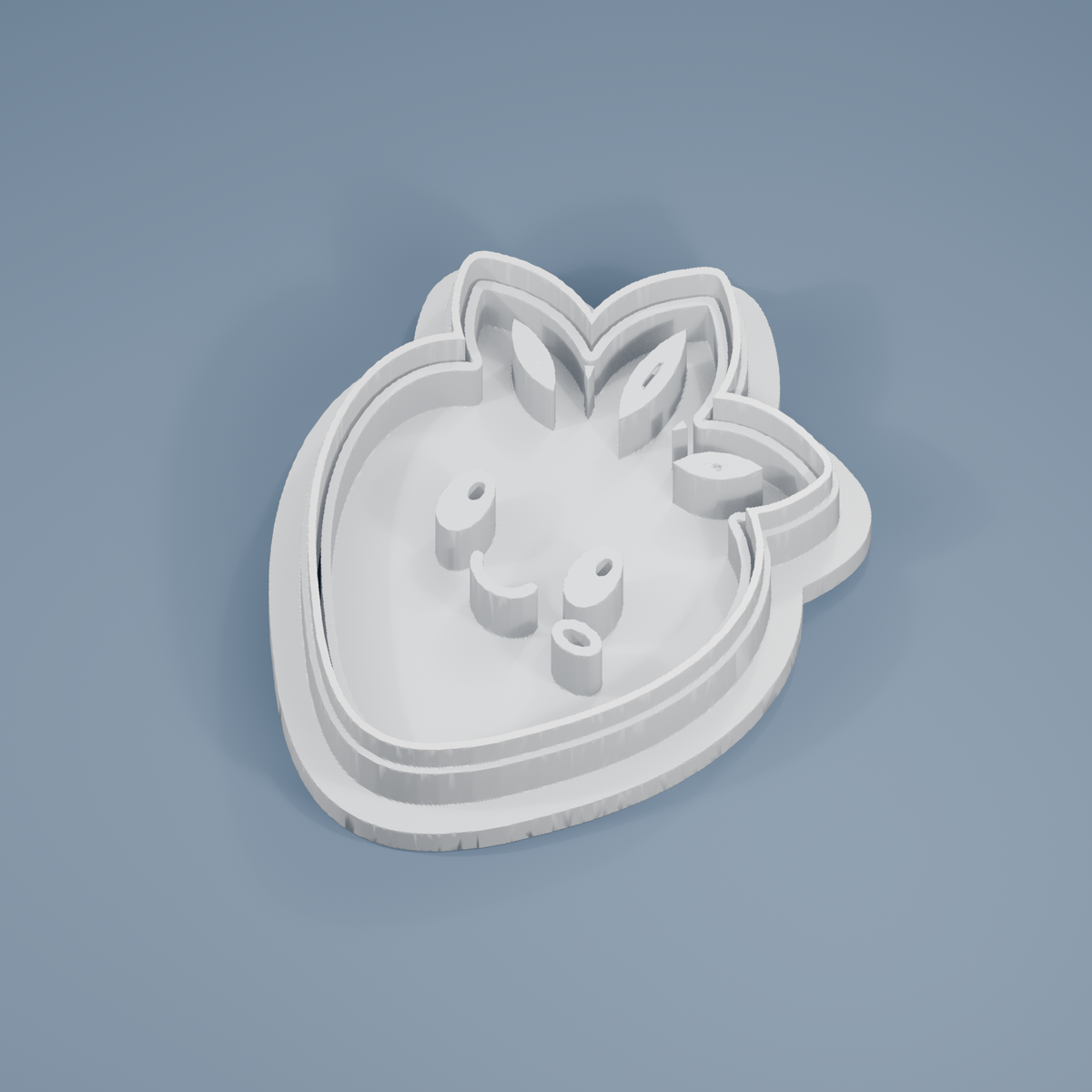 Cute Strawberry cookie cutter and imprint stamp