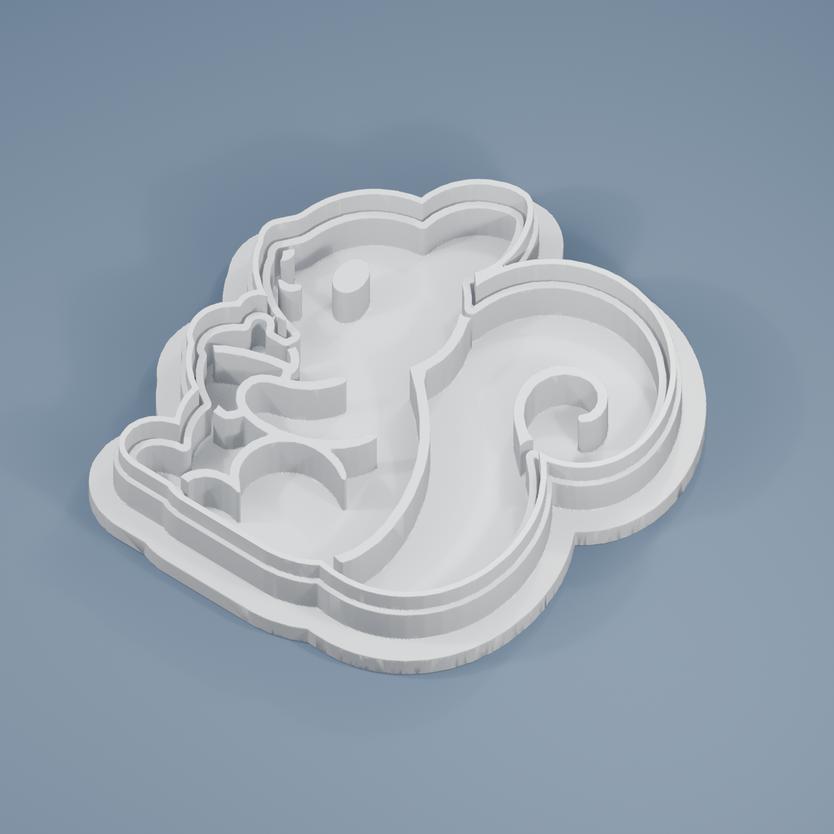 Autumn Squirrel cookie cutter and imprint stamp