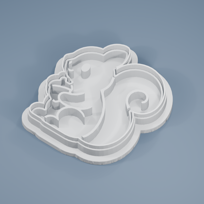 Autumn Squirrel cookie cutter and imprint stamp