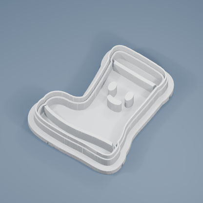 Happy Rain Boot cookie cutter and imprint stamp
