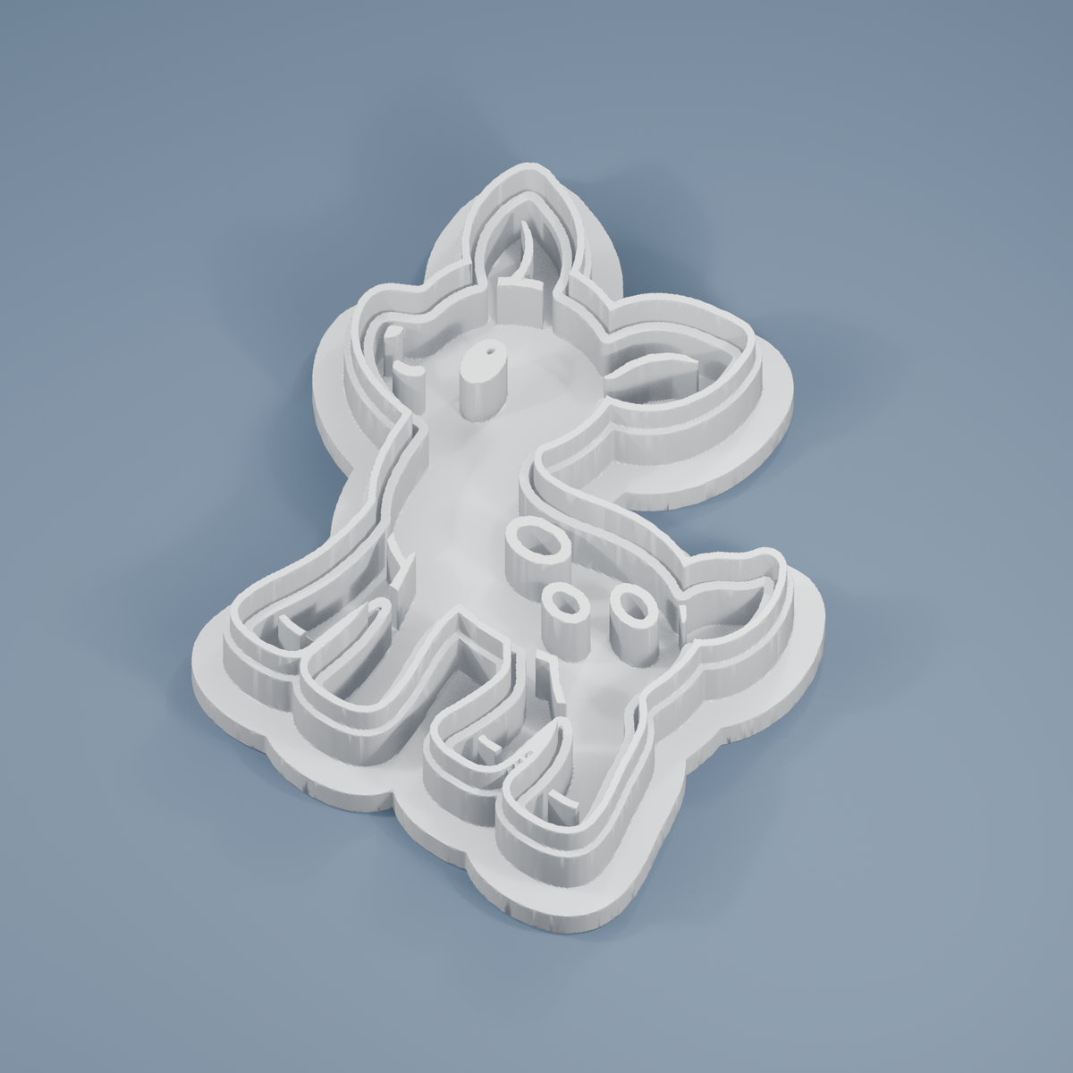 Autumn Fawn cookie cutter and imprint stamp