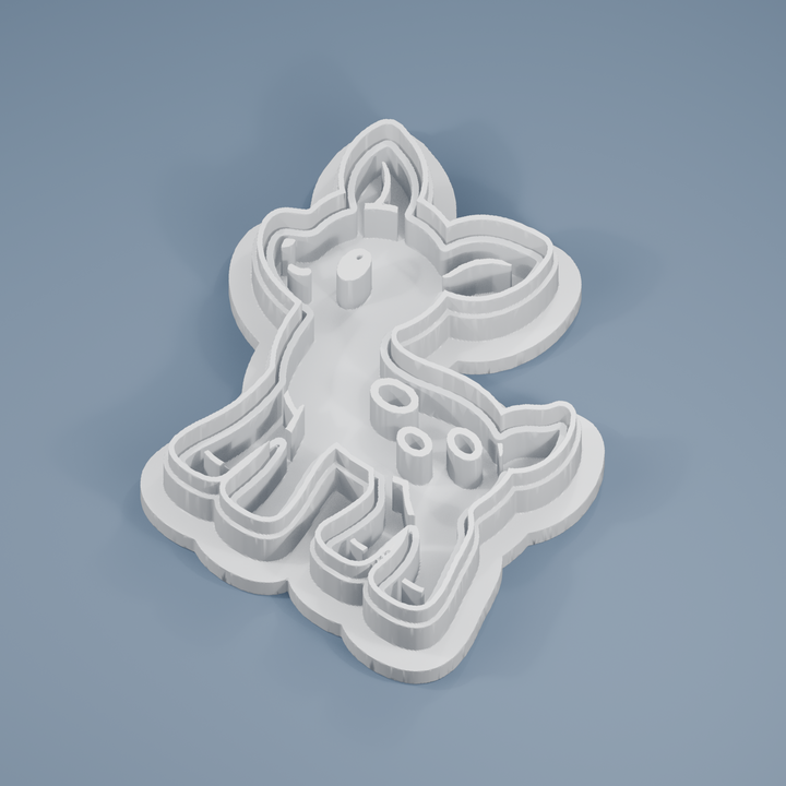Autumn Fawn cookie cutter and imprint stamp