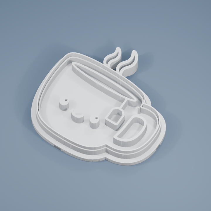 Cozy Tea Mug cookie cutter and imprint stamp