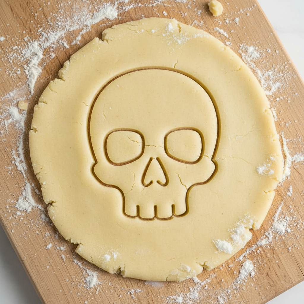 Ausstechform-Set – Totenkopf (STL, 2‑teilig) – Rohling