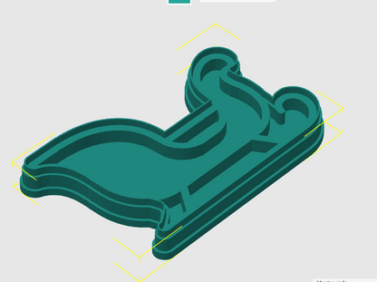Ausstechform-Set – Schlitten (STL, 2‑teilig) – Cutter/Imprint Vorschau