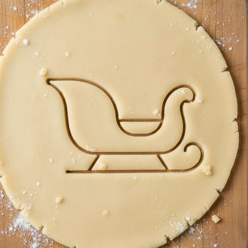 Ausstechform-Set – Schlitten (STL, 2‑teilig) – Rohling