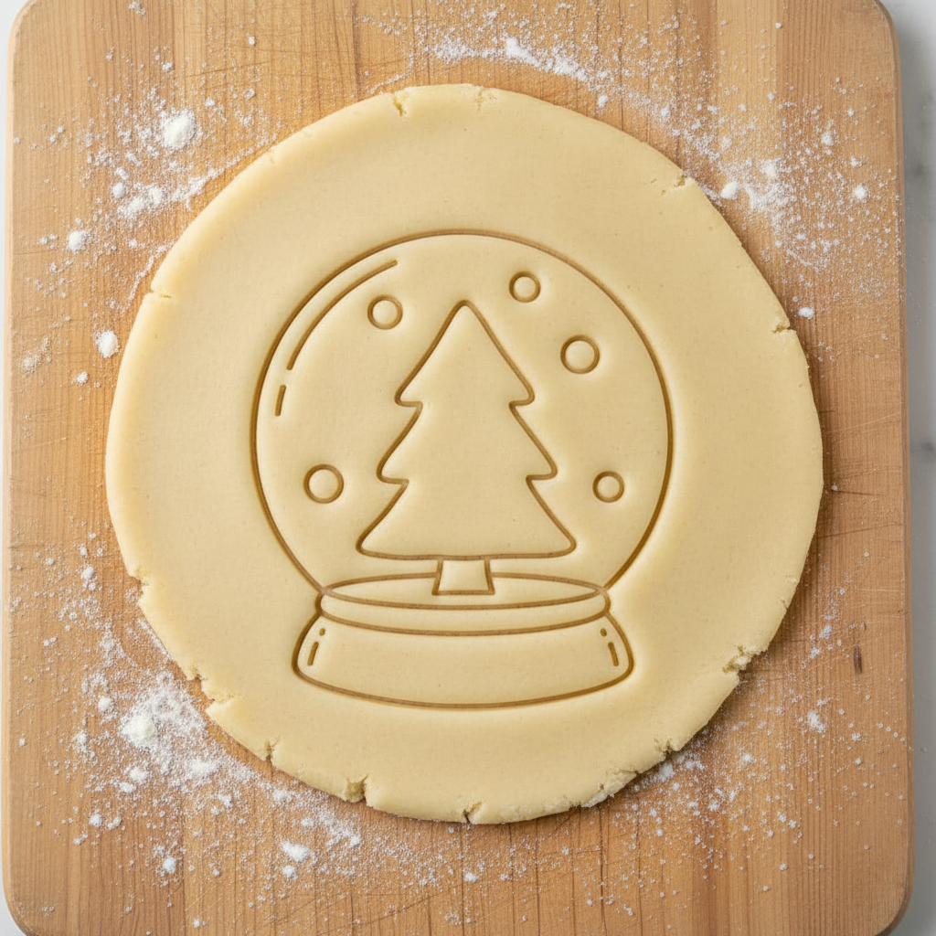 Ausstechform-Set – Schneekugel (STL, 2‑teilig) – Rohling