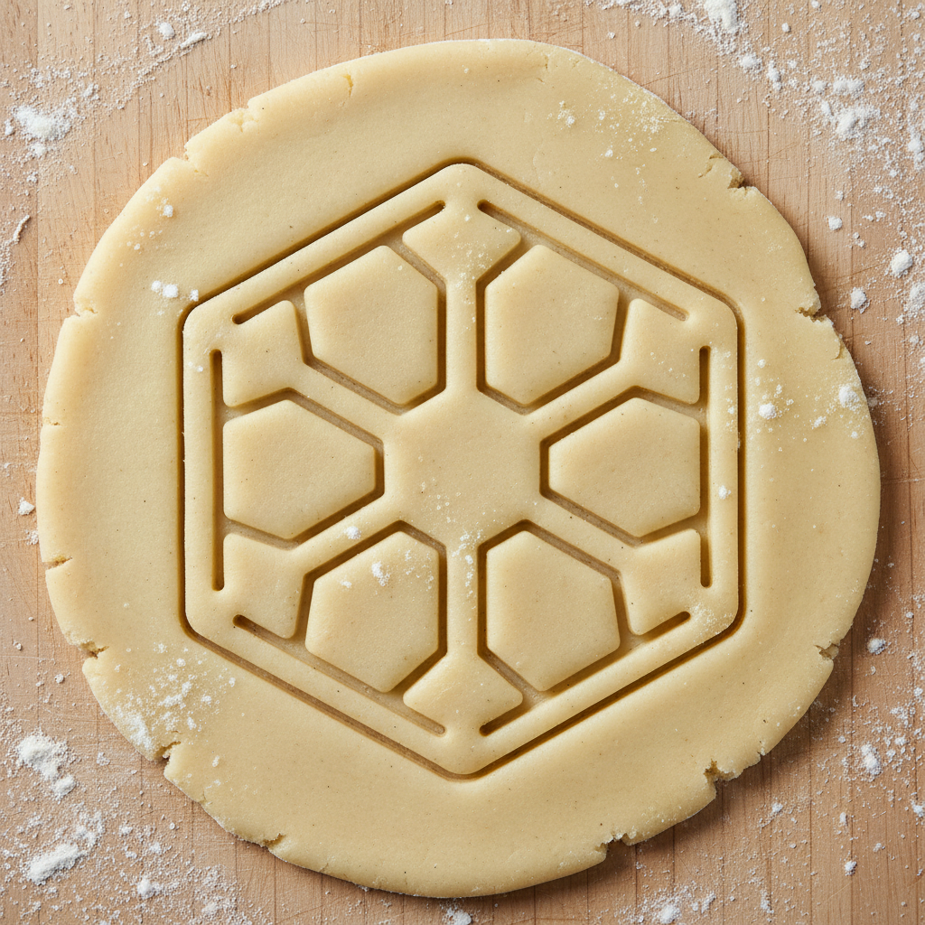 Ausstechform-Set – Schneeflocke (STL, 2‑teilig) – Rohling