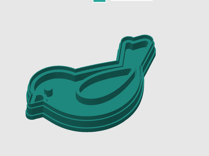 Ausstechform-Set – Spatz (STL, 2‑teilig) – Cutter/Imprint Vorschau