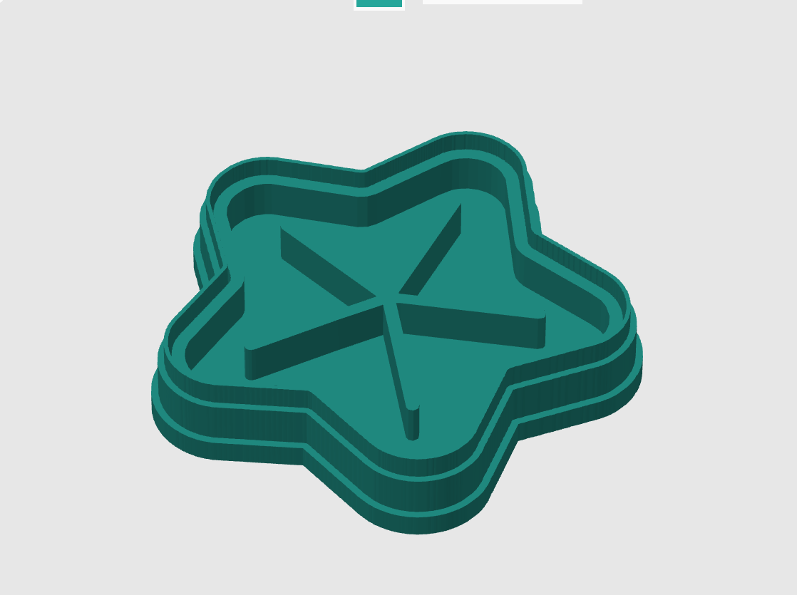 Ausstechform-Set – Sternanhänger (STL, 2‑teilig) – Cutter/Imprint Vorschau