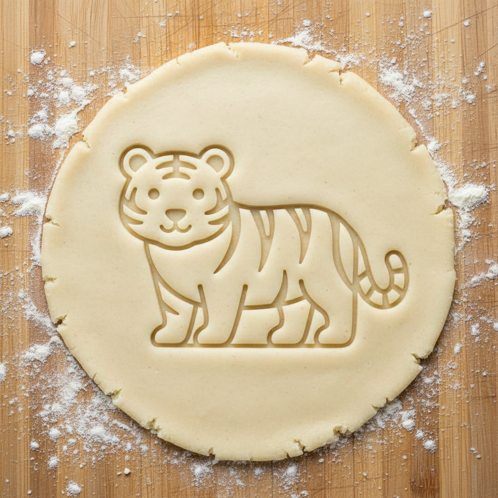 Ausstechform-Set – Tiger (STL, 2‑teilig) – Rohling