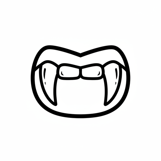 Ausstechform-Set – Vampirzähne (STL, 2‑teilig) – Produktbild