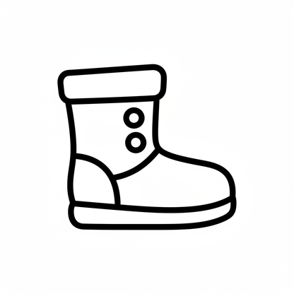 Ausstechform-Set – Winterstiefel (STL, 2‑teilig) – Produktbild