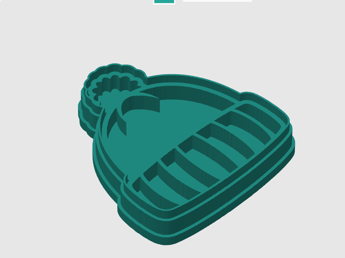 Ausstechform-Set – Wintermütze (STL, 2‑teilig) – Cutter/Imprint Vorschau