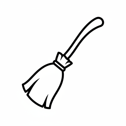 Ausstechform-Set – Hexenbesen (STL, 2‑teilig) – Produktbild